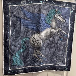 Aspinal of London Emma Shipley Pegasus with starry night border 25-3/4x 25-3/4